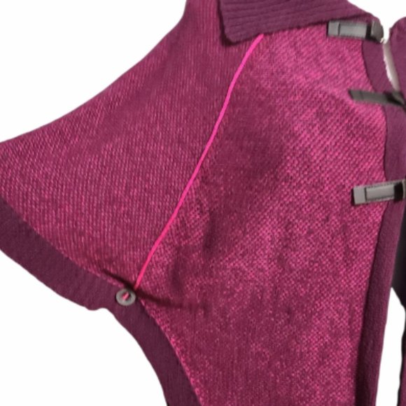 Diktons Barcelona Open Cardigan Poncho Front Closure Merino Wool Size S - Picture 4 of 8